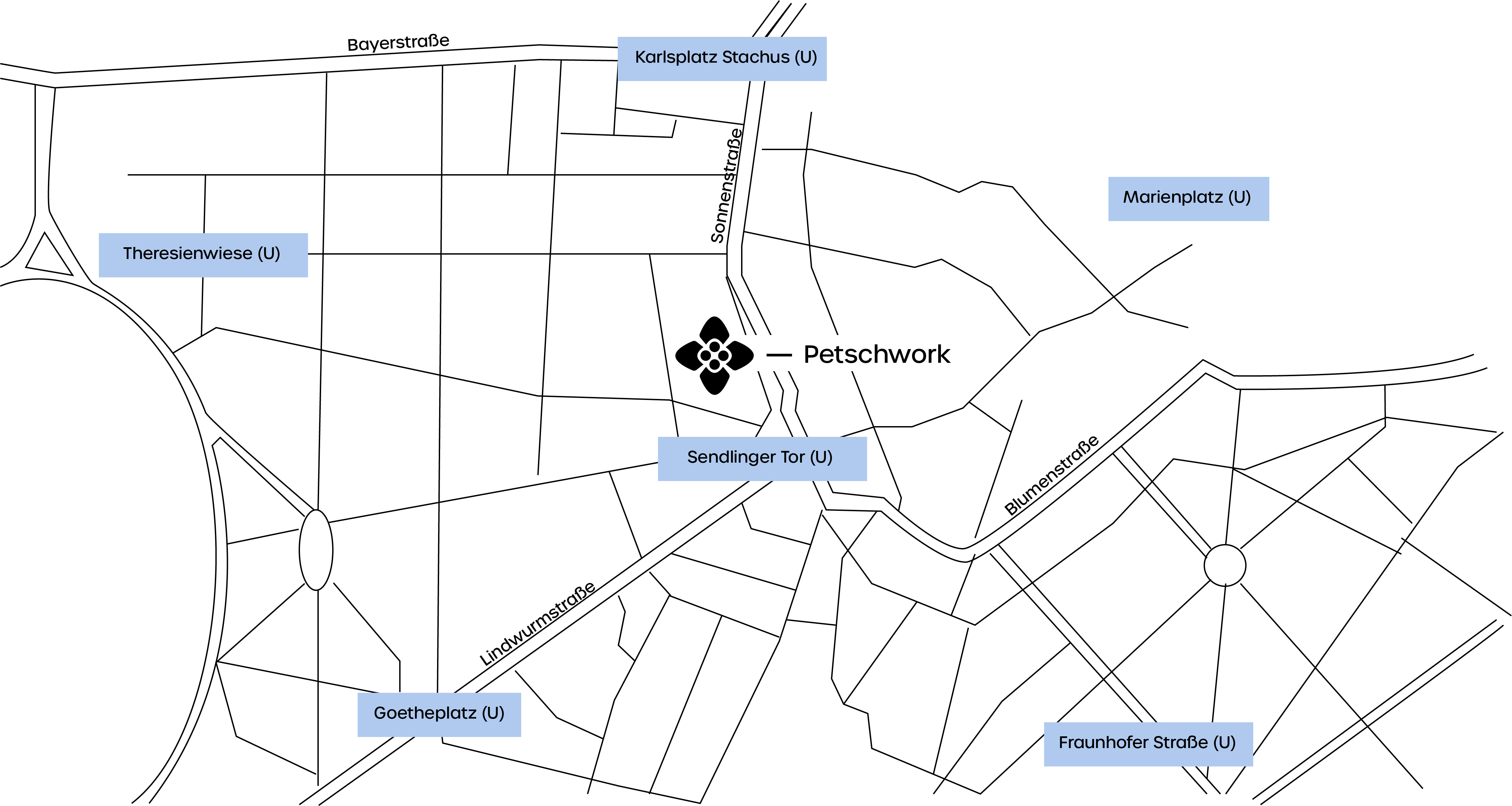 Petschwork Consulting | München | Kontakt | Anfahrtskizze | Wo Sie uns finden